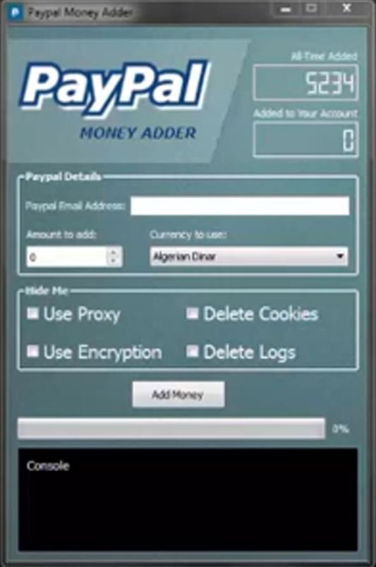 PayPal Money Adder - rocketr.net