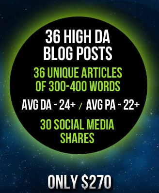 GALAXY BLOG PACKAGE - 36 Posts