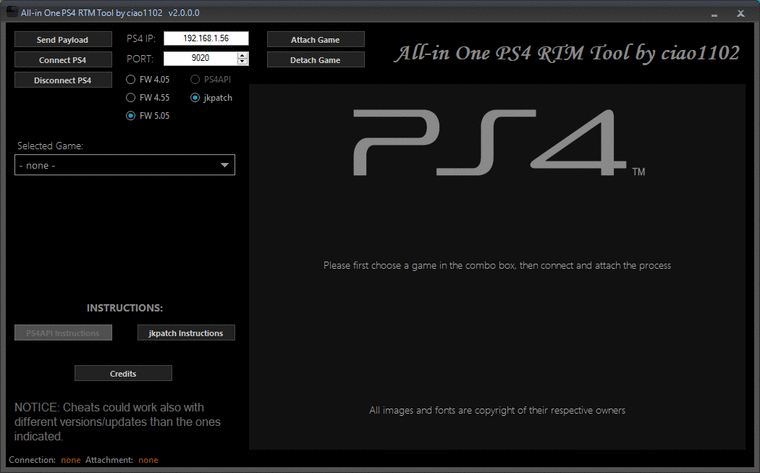 All-in One PS4 RTM Tool by ciao1102 v2.0.0.0