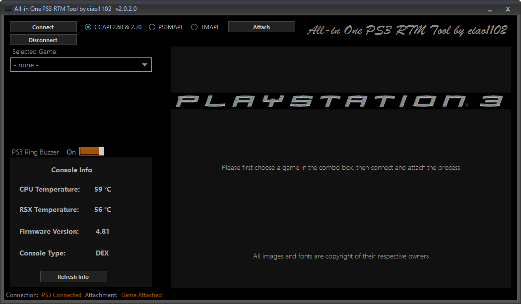 All-in One PS3 RTM Tool by ciao1102 v2.1.0.0