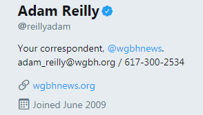 Verified Twitter Account @reillyadam (10.3k Followers)