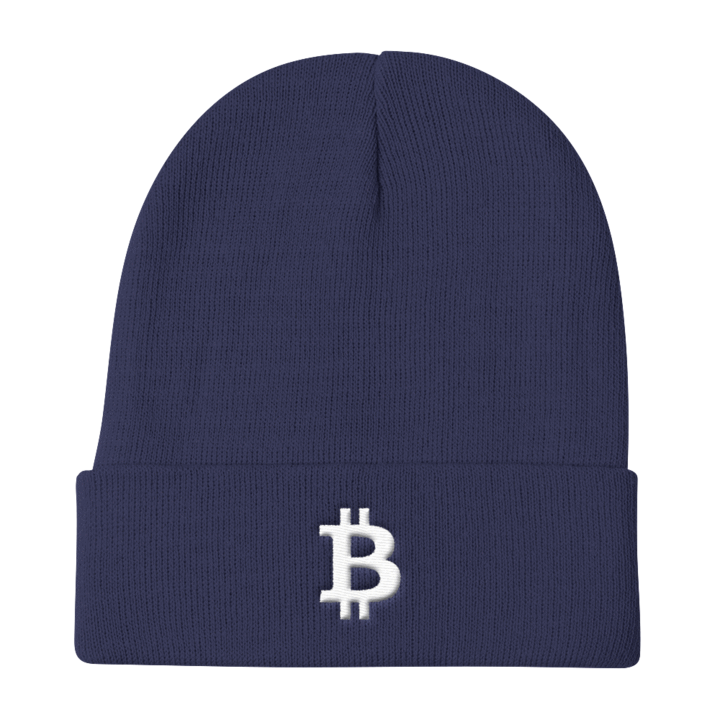 Bitcoin Beanie(Navy blue)