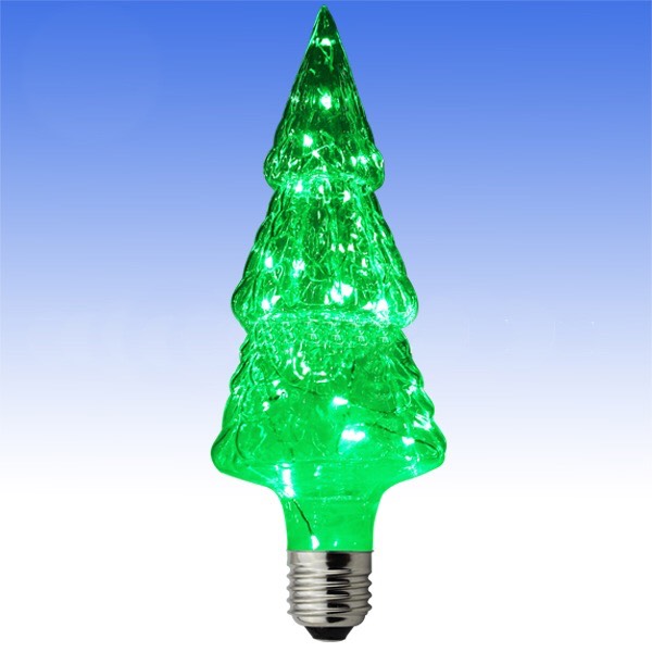E27 1W Fenyőfa alakú zöld színű LED égő