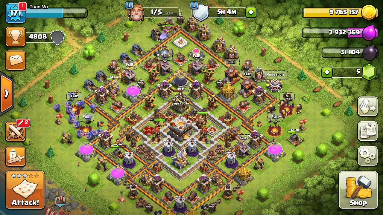 TH 11, LvL 171, 4808 Trophies,