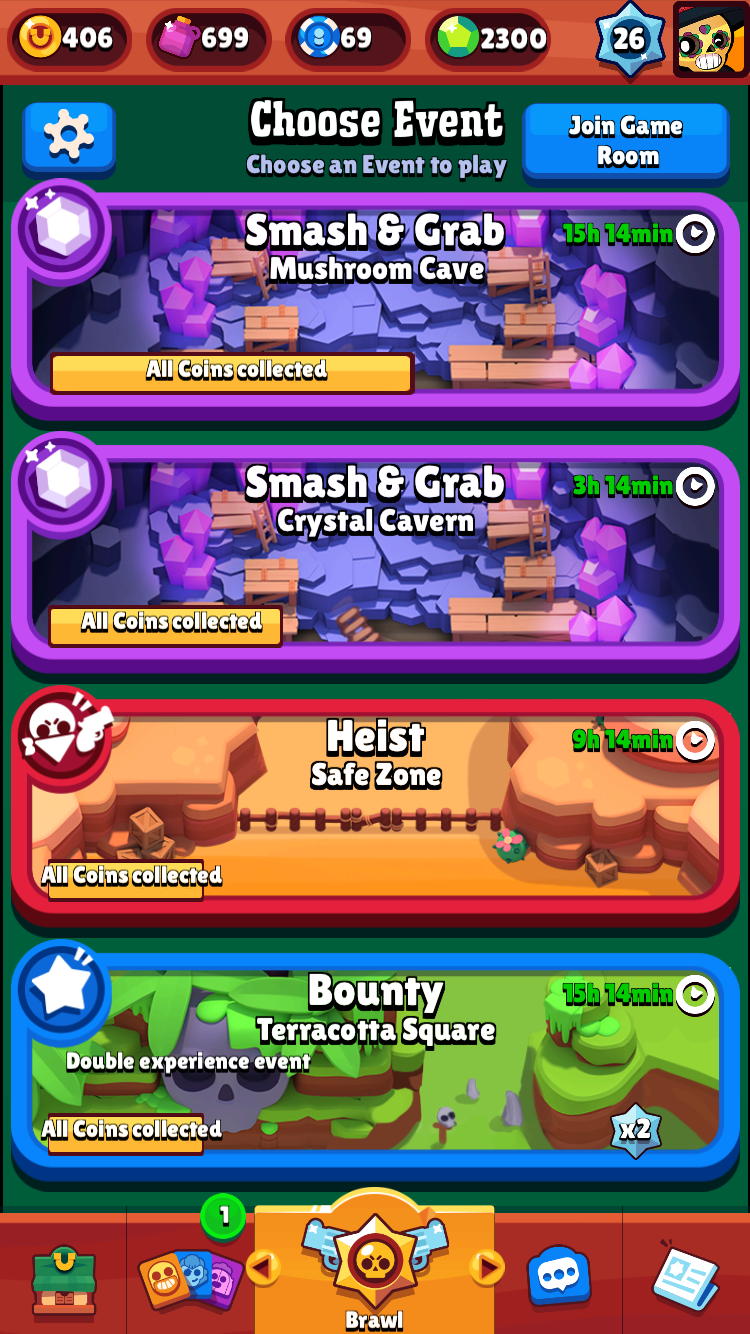 BRAWL STARS-700 ELIXIR-26 LVL-2300 GEMS-69 CHIPS-CHEAP