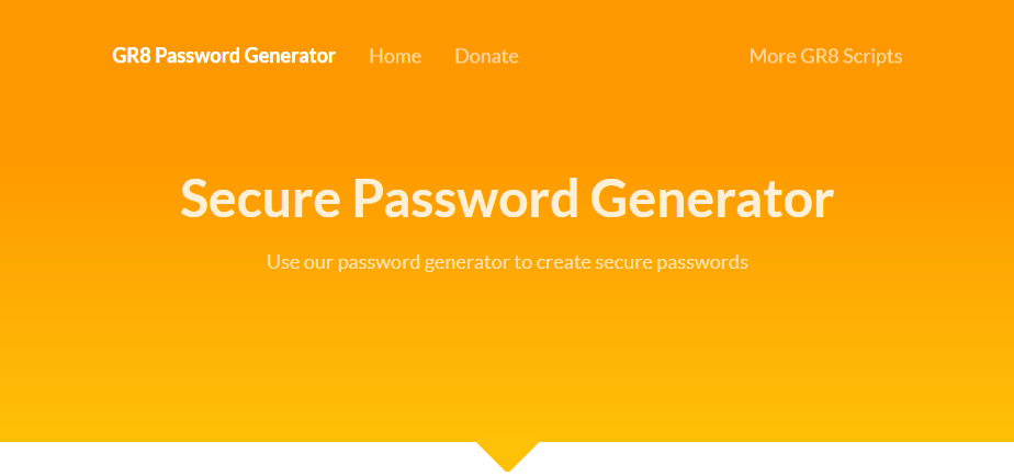 GR8 Password Generator
