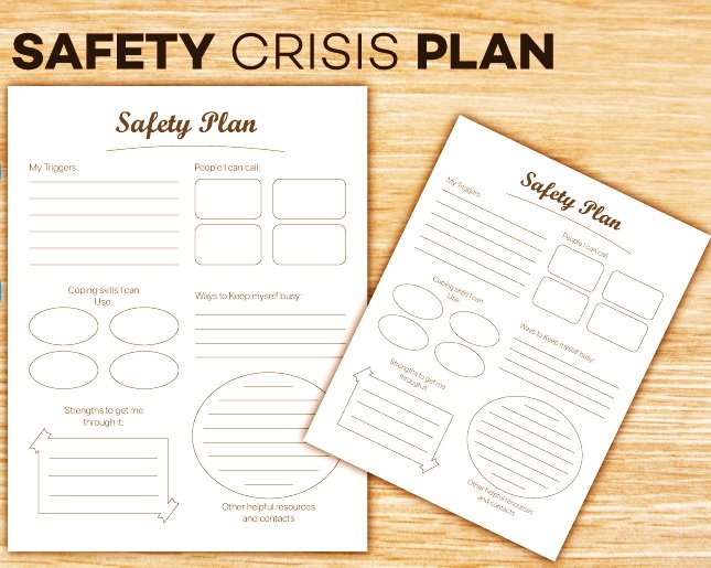 Safety Plan Crisis Worksheets