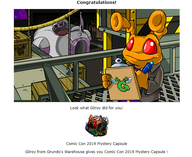 San Diego Comic Con 2019 Mystery Capsule Code for Neopets