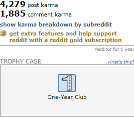 1 Year Old  Reddit Account - 6,000+ Karma