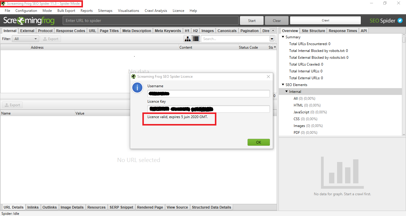 Screaming Frog SEO Spider Version 11.3 PRIVATE License keys