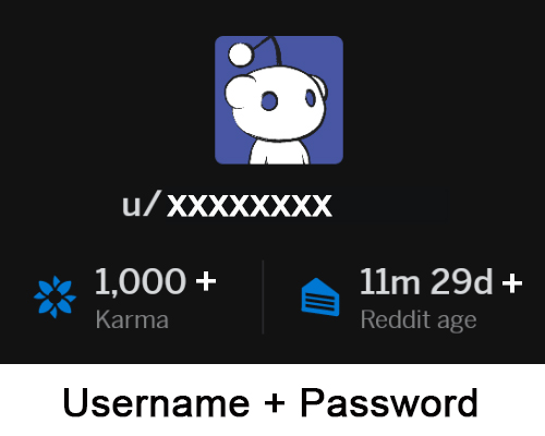 Aged Reddit Account with 1000+ karma
