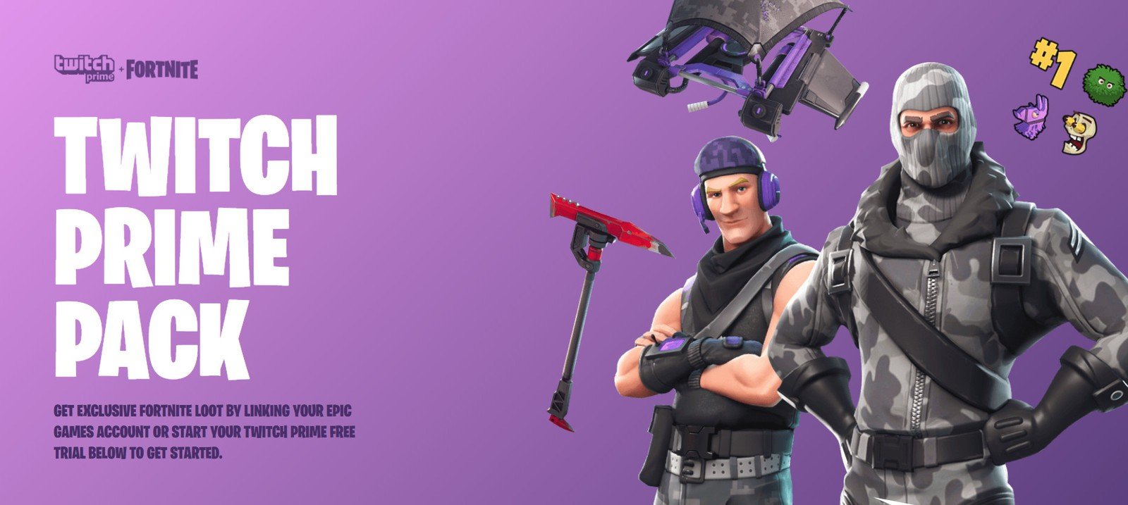 Fortnite Twitch Prime Pack - PC PS4 XBOX One